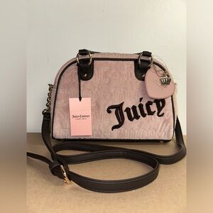 Juicy Couture Vintage Dreams Satchel Angel Chocolate Crossbody Bag Brand New